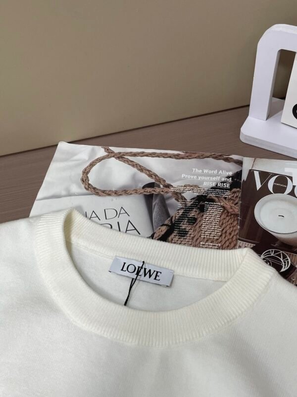 LWE Pocket Logo Crew Neck Jumper - White