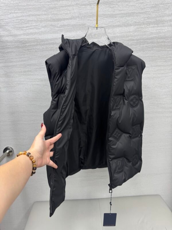 LVE Monogram Puffer Gilet - Black