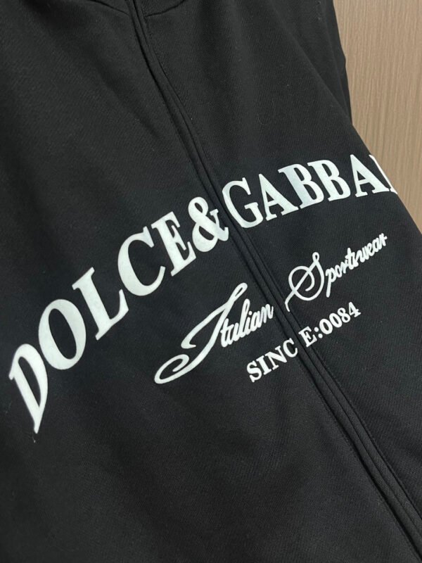 DG Logo Text Zip Hoodie - Black