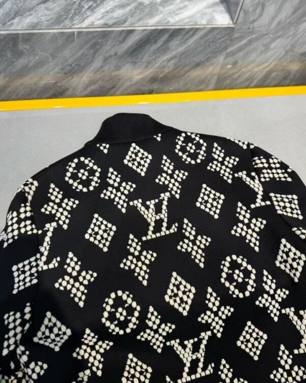 LVE Monogram-Style Zip Jacket – Black