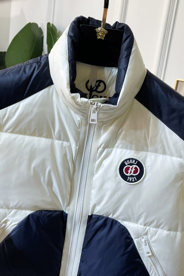 069774d7 GCCI Zip-Front Padded Gilet with Embroidered Patch