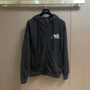 06f2378f DG Printed Logo Zip Hoodie - Black