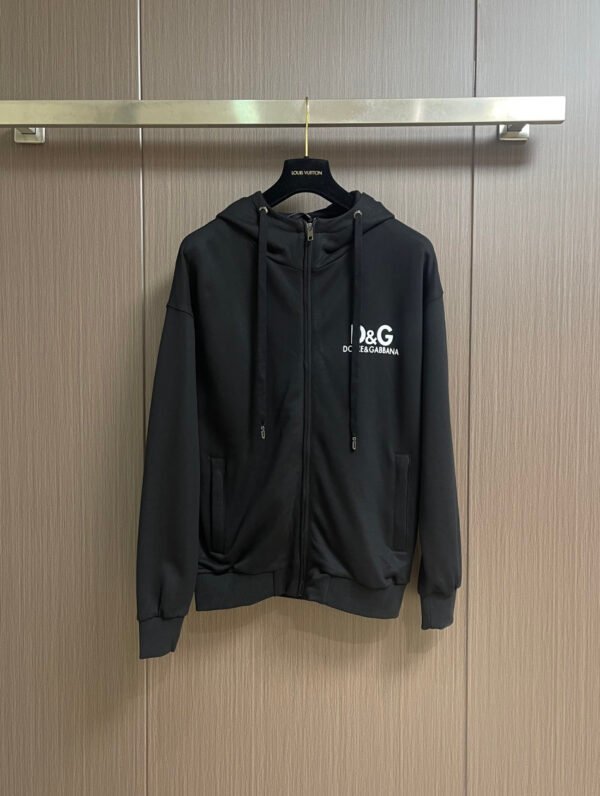 DG Printed Logo Zip Hoodie - Black