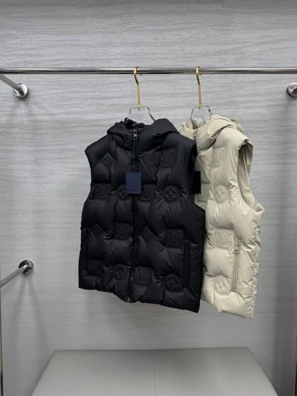 LVE Monogram Puffer Gilet - Black