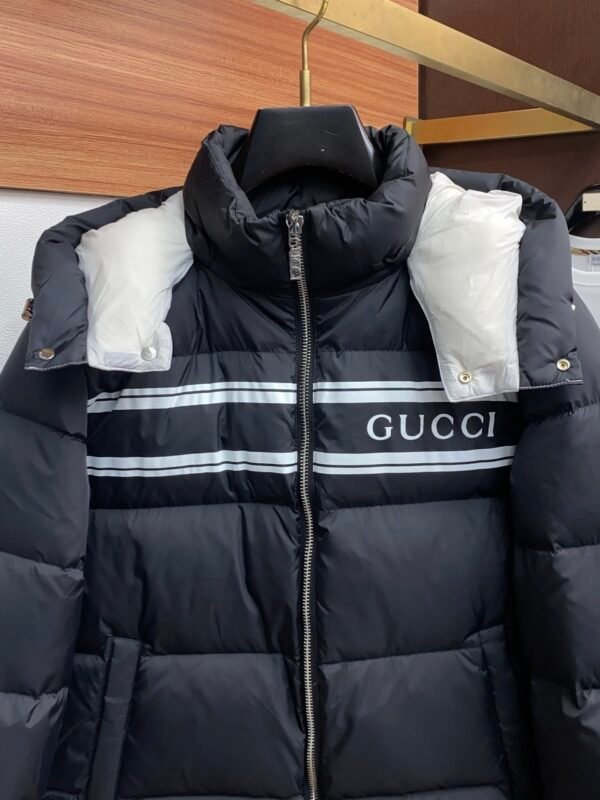 GCCI Hooded Puffer Jacket - Black