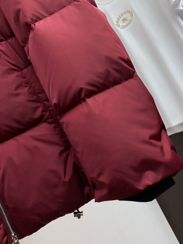 PRDA Puffer Jacket with Logo Patch - Burgundy
