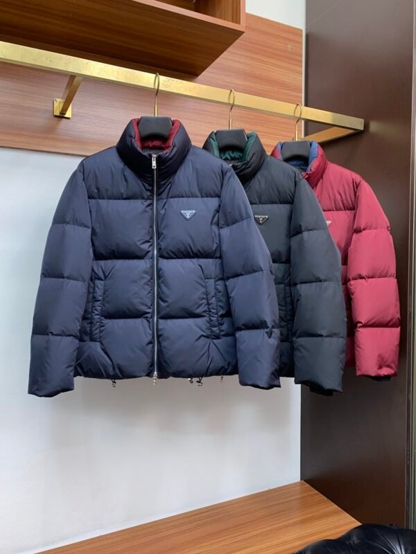 PRDA Puffer Jacket with Logo Patch - Black