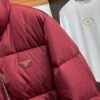 PRDA Puffer Jacket with Logo Patch - Burgundy