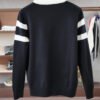 PRDA Crew Neck Jumper with Contrast Stripe Detail - Black