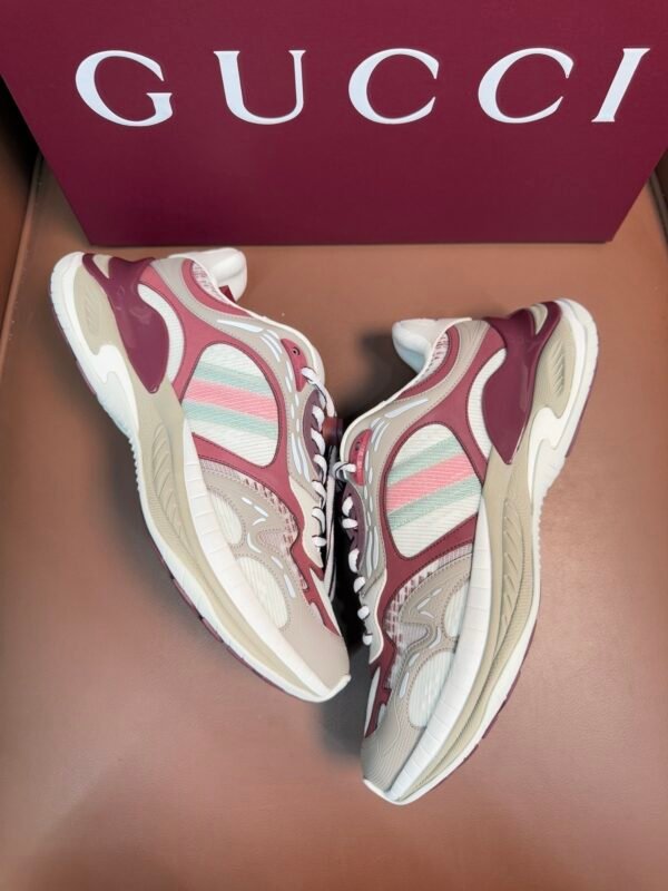 GCCI Chunky Trainers with Layered Panel Design -  Burgundy
