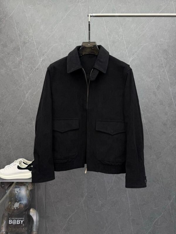 HRMS Collared Zip Jacket - Black