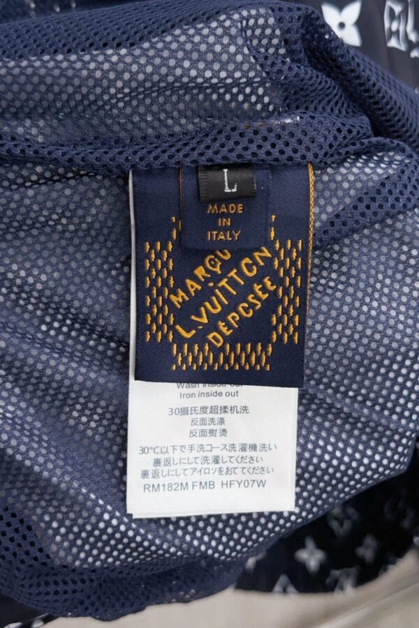 LVE Color-Block Monogram Panel Zip Jacket