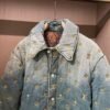 LVE Monogram Pattern Padded Jacket - Light Blue