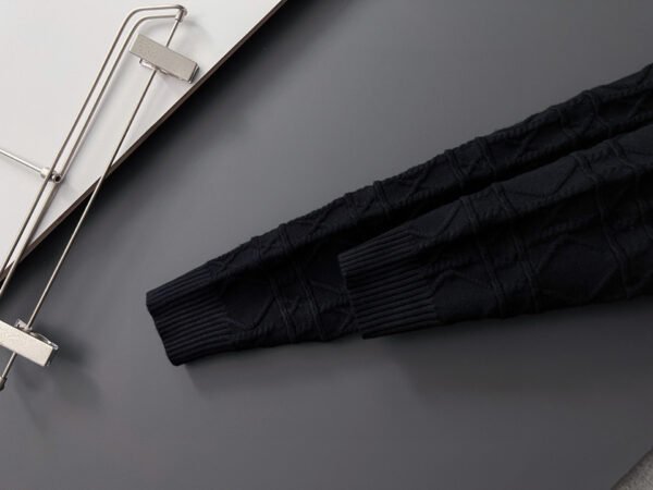 CD Textured Jacquard Crew Neck Jumper - Black