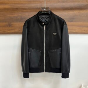 0d2beda9 PRDA Contrast Panel Jacket with Logo Patch - Black