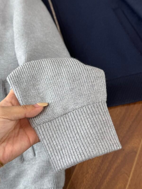 PRDA Knitted Zip-Up Jacket with Logo Detail