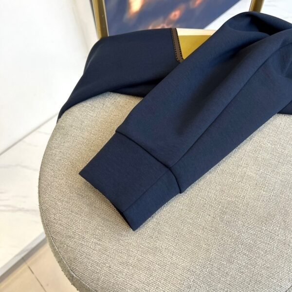 HRMS Crew Neck Jumper with Contrast Patch Detail - Navy Blue