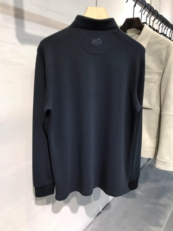 HRMS Collared Jumper with Embroidered Logo Detail - Black