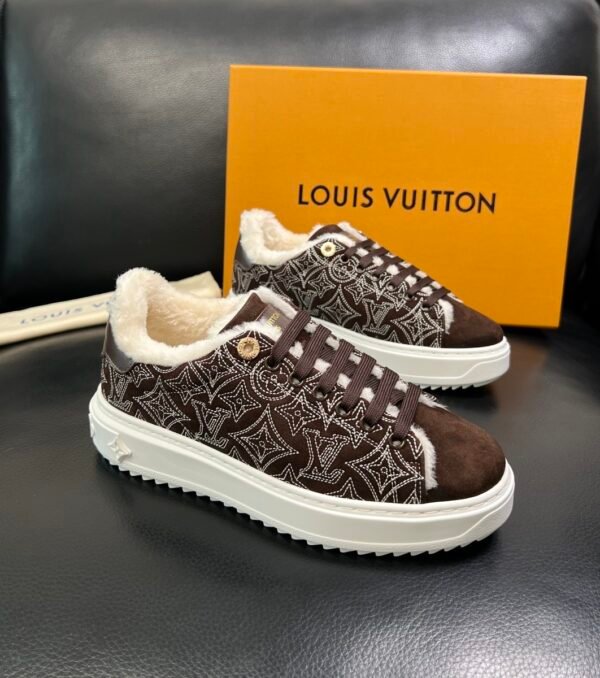 LVE Time-Out Monogram Suede Trainers - Brown