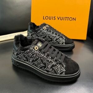 LVE Time-Out Monogram Suede Trainers – Black