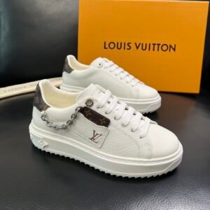 LVE Time Out Trainer | White Epi Calf Leather & Monogram Pouch