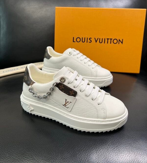 LVE Time Out Trainer | White Epi Calf Leather & Monogram Pouch