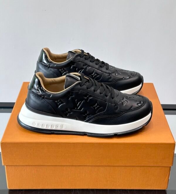 LVE Classic Trainers – Black Monogram Canvas & Black Leather Trim