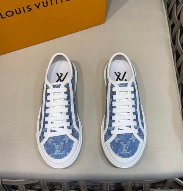 LVE Lagoon Trainers - Blue Monogram Denim Canvas