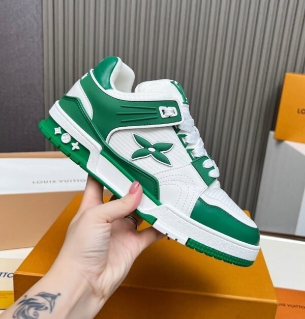 LVE Streetwear Trainer Sneaker – White Green Edition