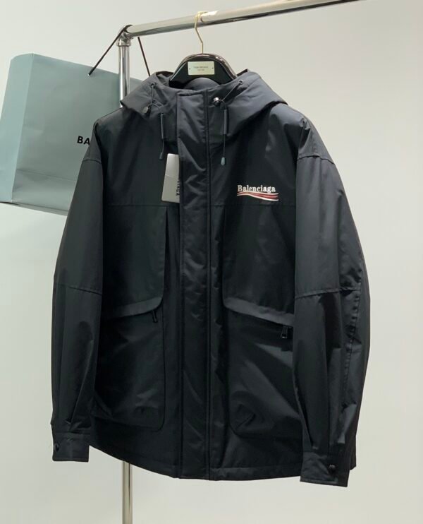 BLNCG Black Nylon Waterproof Jacket