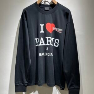 BLNCG "I Love Paris & BLNCG" Black Jumper