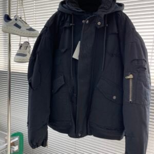 BLNCG Destroyed Bomber Jacket - Black