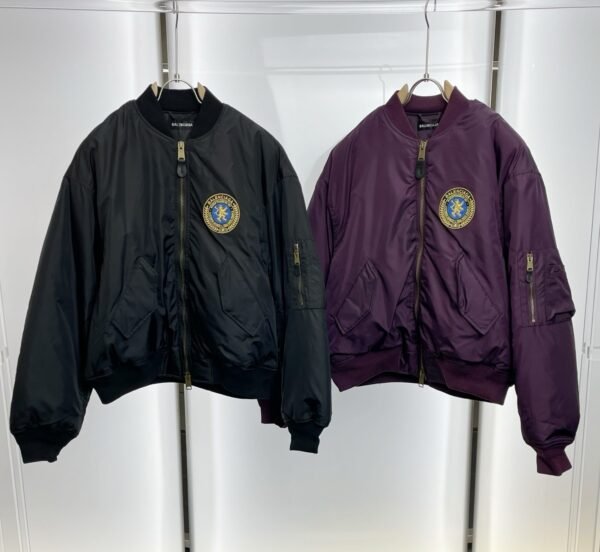 BLNCG Emblem Patch Bomber Jacket – Black