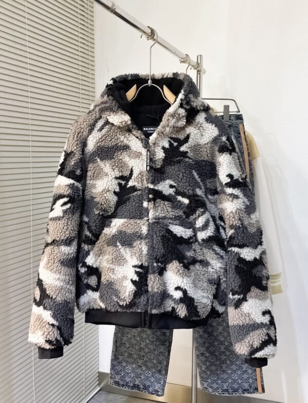 BLNCG Ski Zip-Up Fleece Hoodie - Grey Camouflage