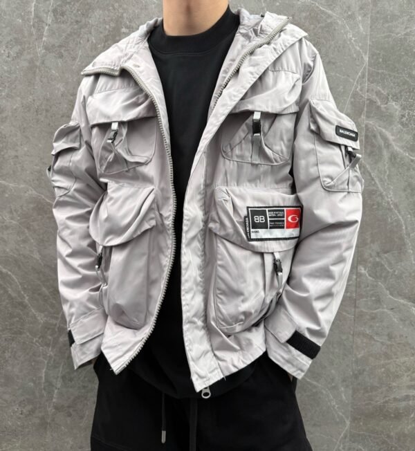BLNCG Utility Multi-Pocket Jacket – Light Grey