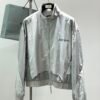 BLNCG Zip-Up Windbreaker Jacket - White Grey