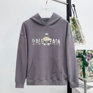 BLNCG Logo Print Hand-Drawn Graphic Hoodie - Slate Purple