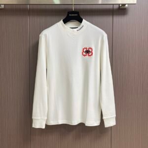 BLNCG Embroidered Logo Crew Neck Jumper – White