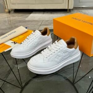 LVE White Brown Monogram Low Trainers