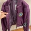 BLNCG Emblem Patch Bomber Jacket – Purple