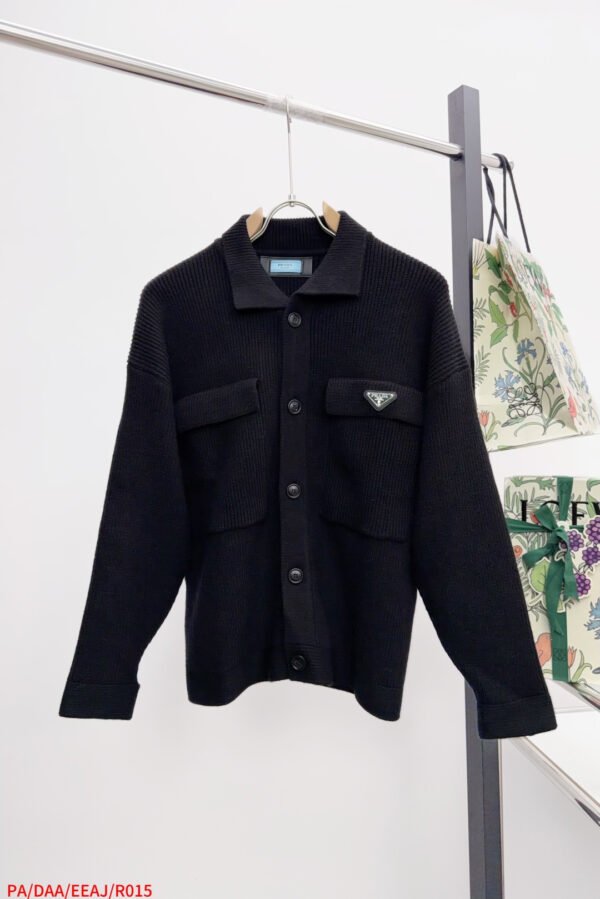 109f20ae PRDA Button-Front Knit Jacket - Black