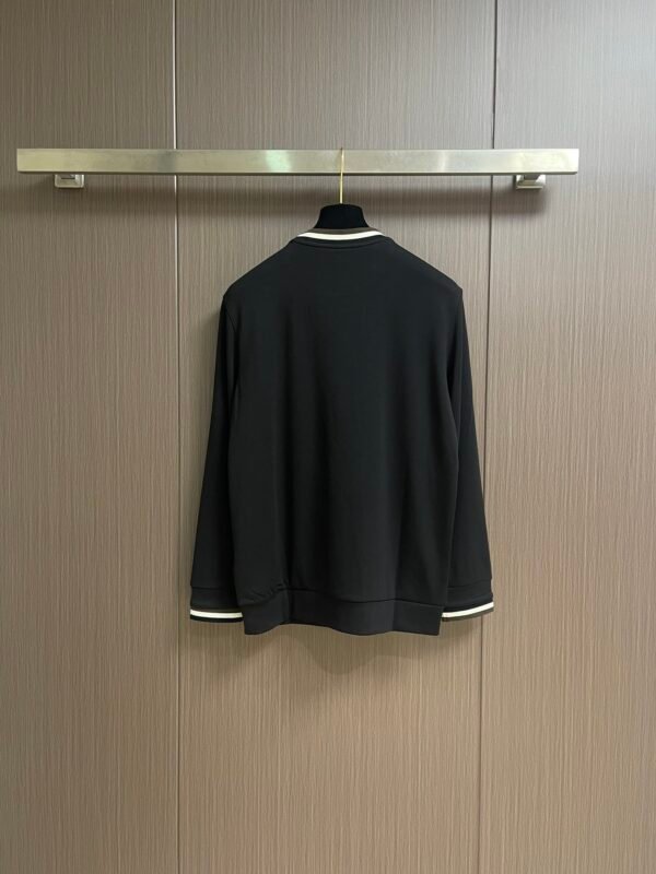 10a92851 HRMS Ribbed Crew Neck Jumper with Contrast Trim- Black