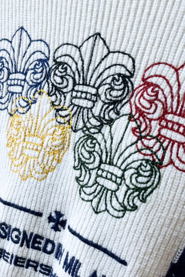 13 BLNCG Paris Sports Icon Zip-Up Knit Jacket - Black/White/Red