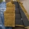 PRDA Quilted Gilet with Logo Patch - Brown
