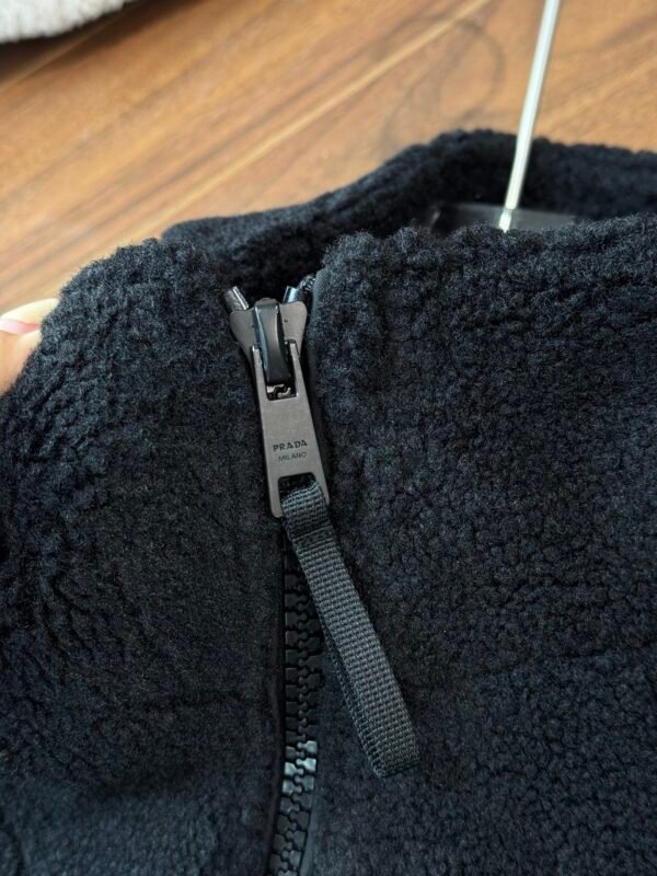 PRDA Fleece Zip Jacket with Logo Patch - Black