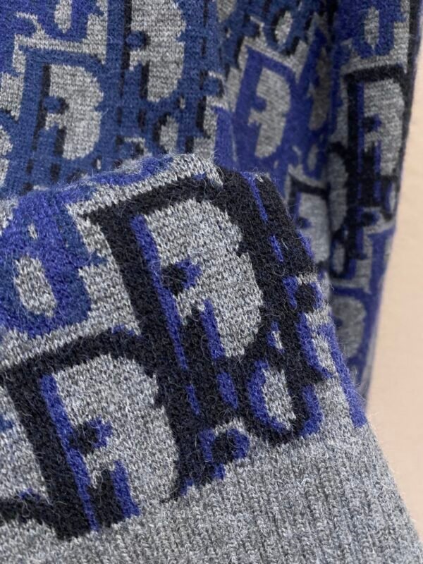 CD Knit Monogram Jumper – Grey & Navy