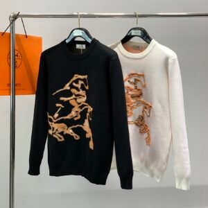 16ad35b8 HRMS Crew Neck Jumper with Horse Motif
