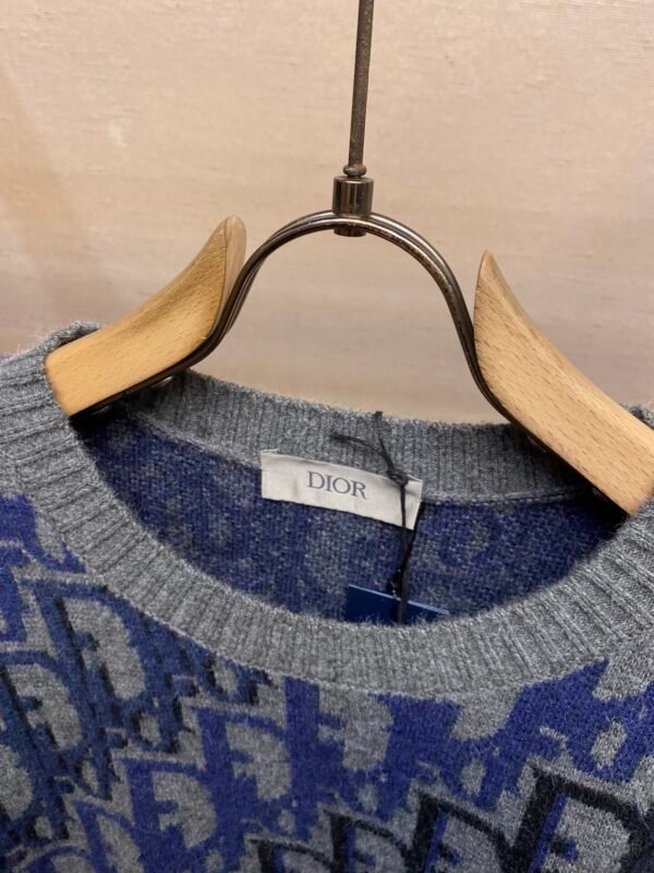 CD Knit Monogram Jumper – Grey & Navy