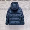 PRDA Hooded Puffer Jacket with Logo Patch - Blue