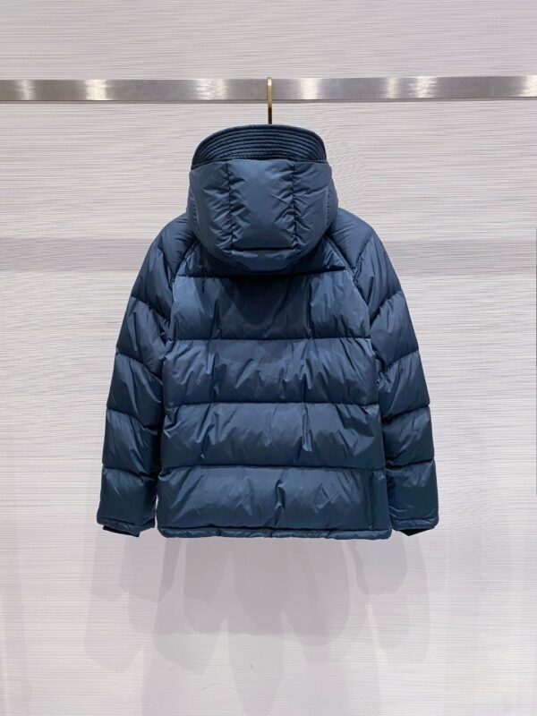 PRDA Hooded Puffer Jacket with Logo Patch - Blue